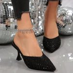 Women Pointed Toe Sandals Shallow High Heels Shoes 2026Summer Fashion New Trend Stilettos Sandals