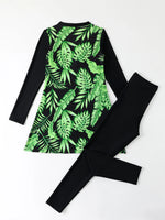 Print Muslim Modest Swimwear Women Swimsuit Burkini Sets Full Cover Islamic Long Sleeve Swimming Suit For Woman Bathing Suits