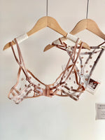 Affordable French Lace Lingerie Set | Sexy Mesh Push Up Bra for Big Bust, Ultra Thin Slimming Anti Sag Women's Bra Set MOYISU AB