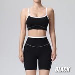2pcs Women's Quick-drying Sportswear High-Stretch Padded Yoga Bra Butt-Lifting Sport Shorts Breathable Comfortable Yogasuit