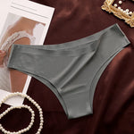 1Pc Women Ice Silk Brazilian Panties Seamless Low Waist Briefs Comfort Soft Cool Smooth Underwear Sexy Lingerie M-XL
