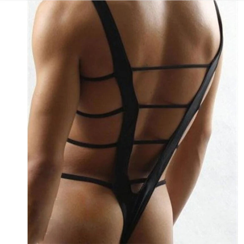 DEKA Mens Swimwear Deep V Neck Monokini One-Piece Bathing Suit Swimsuit for Man Solid Color Bodysuit MankiniSwimming Beach Wea