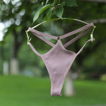 5PCS Women Sexy Cotton Panties Two Belts Hollow Out G-String Thongs Breathable Underwear for Female Solid Color Lingerie S-XL