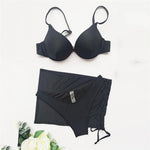 Red Push Up 3 Bikini Set Women 2026 Swimwear Mesh Cover Up High Cut Sexy Swimsuit Female Bathing Suit Bathers Swim Bikinis Mujer