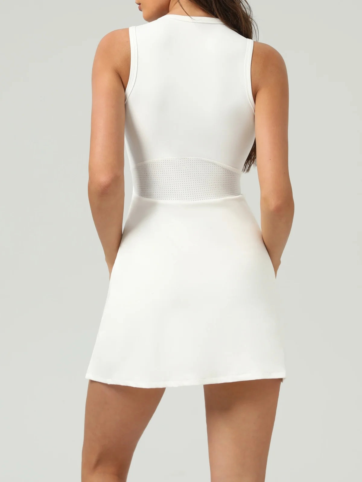 Women Tennis Dress One-Pieces Slim Fit Soft Sports Sets Summer Sleeveless Zipper Built in Shorts Yoga Golf Fitness Dresses