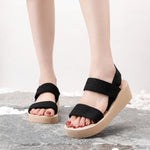 Big Size Minimalist Slingback Wedge Sandals For Women Outdoor Summer Platform Shoes Light Weight Soft EVA Female Leisure Sandals