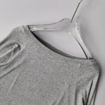 Women's yoga sports T-shirt, Modal ribbed yoga long sleeved outdoor sports loose top slimming yoga T-shirt cover