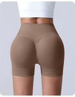 Cross-Back Yoga Shorts for Women - High-Waisted Tummy Control Fitness & Yoga Running Breathable Quick-Dry Shorts