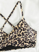 Criss Cross Back Leopard Bikini Women Swimwear Female Swimsuit Two Pieces Bikini Set Bather Bathing Suit Swim Beach Wear Lady