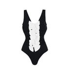 2026 New Retro One Piece Swimsuit Skirt Shoulder Strappy Swimsuit Print Floral Swimwear Women Slimming Bathing Suit Beach Wear