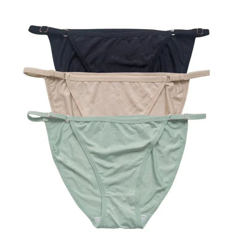 3Pcs/Set Panties Women Low Rise Briefs Seamless Underwear Breathable Panty Female Underpants High Cut Sexy Lingerie