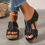 Women Sandals New Summer Roman Open Toe Platform Shoes Women Retro Peep Toe Wedges Shoes Women Casual Design Sandals