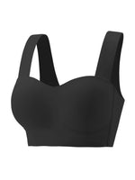 Women's Wirefree Seamless Bra, Back Closure U-Back Support Bra, No Steel Ring Comfortable Everyday Bra, Nude Invisible Underwear