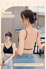MOYISU Slim Back Bras Women with Small Breasts Gathered Up To Close The Breast with A Backless Bra Cover Without Underwire