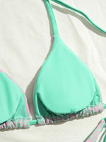 Sexy Pink Mesh Patchwork Bikinis Sets Women Push Up Bra Bandage Thong Swimsuit 2026 Summer Bathing Suit Holiday Micro Swimwear