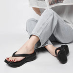 Thick Sole Wedges Flip Flops For Women 2025 Summer ClipPlatform Sandals Woman Non-slip Beach Slippers Girls Outdoor Slides