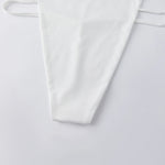 Women's Stylish Dots Print Summer Tight Thong Bodysuit Sleeveless Square Neck Spaghetti Strap Backless Romper