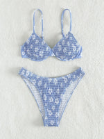 2026 Sexy Floral Twin Strap Bralette Bikini Women Swimsuit Triangle Swimwear Bathing Suits Two-piece Biquini Thong Bikinis Sets