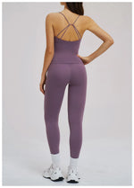 2PCS Yoga Suit Sports Set Women Fitness Quick-Drying Gym Tracksuit Running Nude Feeling Workout Outfit Sport Bra Leggings Suit