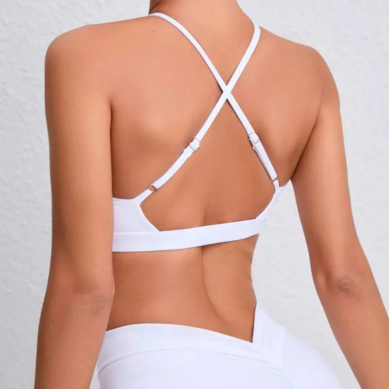 Women's Yoga Bra - Running Cross Back Breathable Naked Feel Sports Fitness Brafor Yoga Running Gym Top