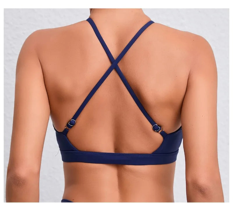 Women's Yoga Bra - Running Cross Back Breathable Naked Feel Sports Fitness Brafor Yoga Running Gym Top