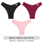 3Pcs/set Women Cotton Brazilian Panties S-XL Waffle Style Underpants Ladies Cotton Underwear Comfortable Soft Female Lingerie