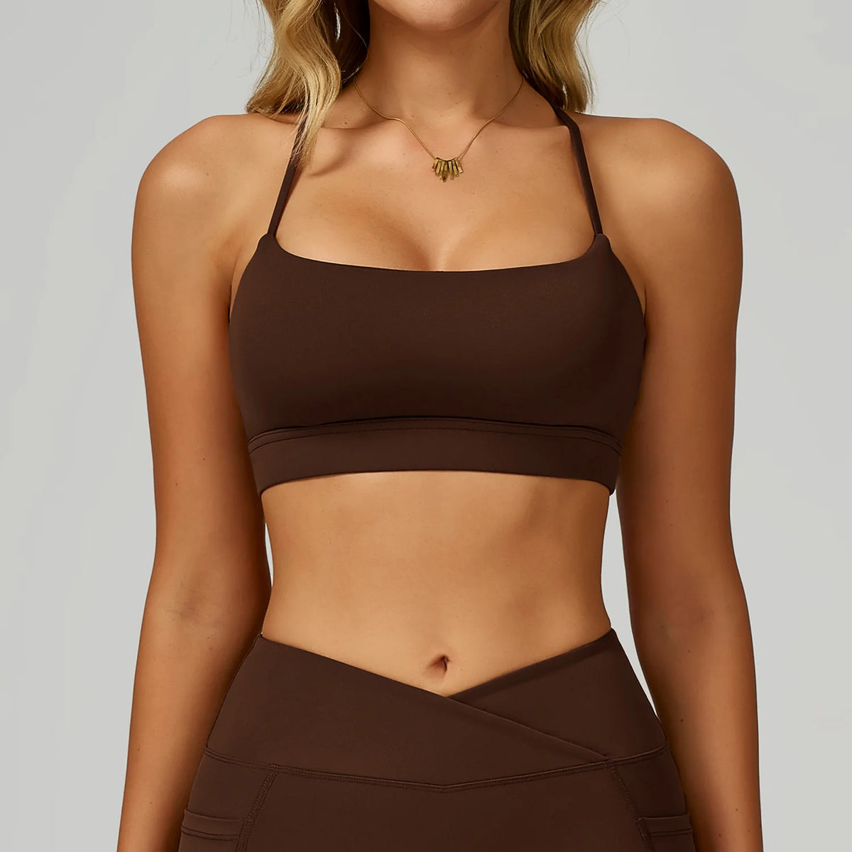 Sexy Underwear Women Tops Back Cross Strap Tank Top Push Up Running Sports Bra Breathable Soft Fitness Beauty Workout Yoga Bra