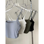 Ice Silk Top Women Tank Tops Seamless Underwear Nonwire Bralette Backless Bra Removable Pads Sexy Lingerie Female Camisole