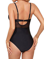 S - XXL Sexy Mesh See Through Women Swimwear One Piece Swimsuit Women's Swimwear Ruched Push Up Bathing Suit Swim Beach Wear