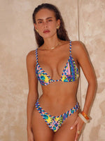 New Bikini Woman Sets Triangle Top Tie Side Bottom Bikinis Crochet Set Swimwear Multicolor Two Piece Swimsuit Women's Beach Wear