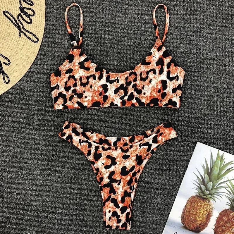 2026 Snake Leopard Brazilian Bikini Female Swimsuit Women Swimwear Two Pieces Bikini Set High Cut Bathing Suit Swim Beach Wear