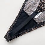 Ice Slik Low Waist Girls G String Leopard Flower Women Panties Sexy Briefs Thong T-back Underwear Female Lingerie Size S-XL