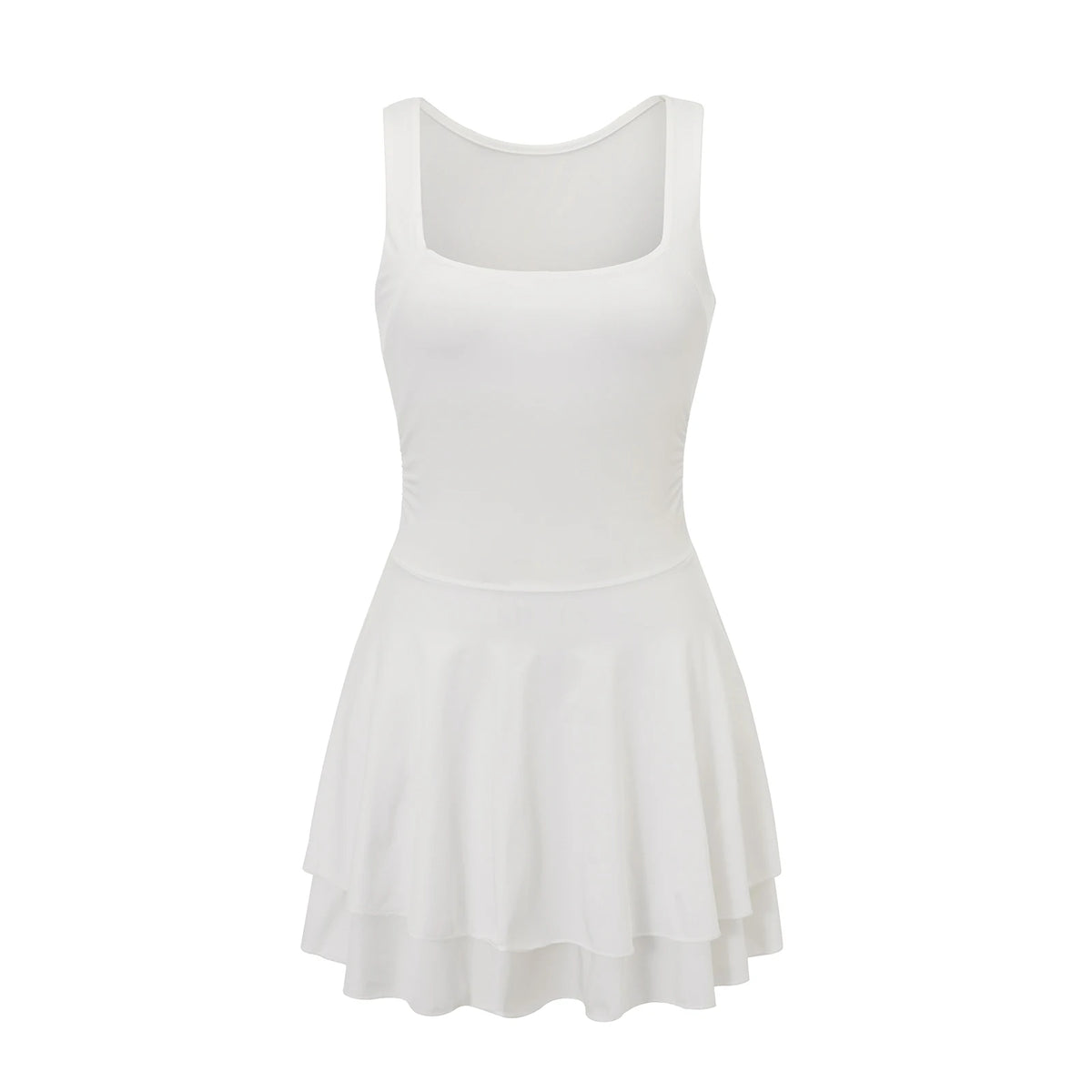 Women’s Summer Tank Dress for Party Club Evening Sleeveless Square Neck A-Line Dress Short Flowy Dress