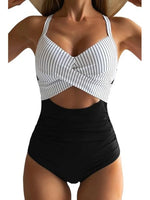 Leopard One Piece Swimsuit 2024 New Halter Push Up Swimwear Women Swimsuit Bathing Suit Beachwear Monokini Female Swimming Suits