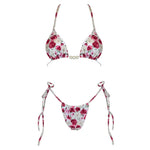 Micro Bikini 2025 Swimwear Women Swimsuit Sexy luxury Brazilian Bikini Set Halter Print Biquini Push Up Pearl Beachwear Female