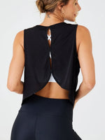 Women'S Solid Color Top Women'S Sports Suspender Top Women'S Fashion Hollow Back Sports Running Fitness Casual Hundred Yoga Top