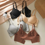 Women's Seamless Push-Up Bra Soft Support Brushed Anti-Sagging Palm Cup Comfortable Underwear Comfortable Everyday Bra