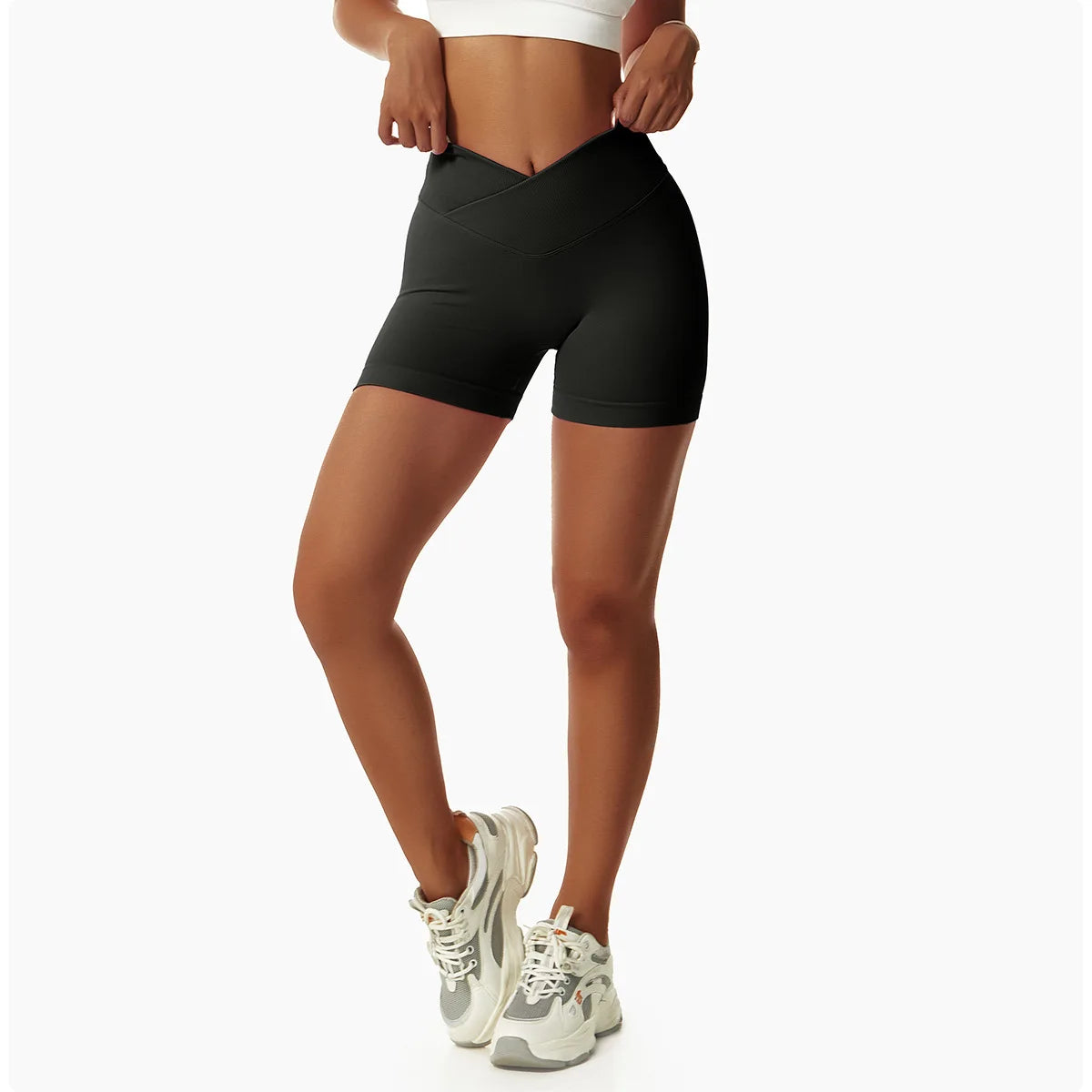 Summer Seamless High Waist Yoga Shorts Elasticity Sports Leggings Women Breathable Cycling Shorts Buttock Lift Gym Shorts Women