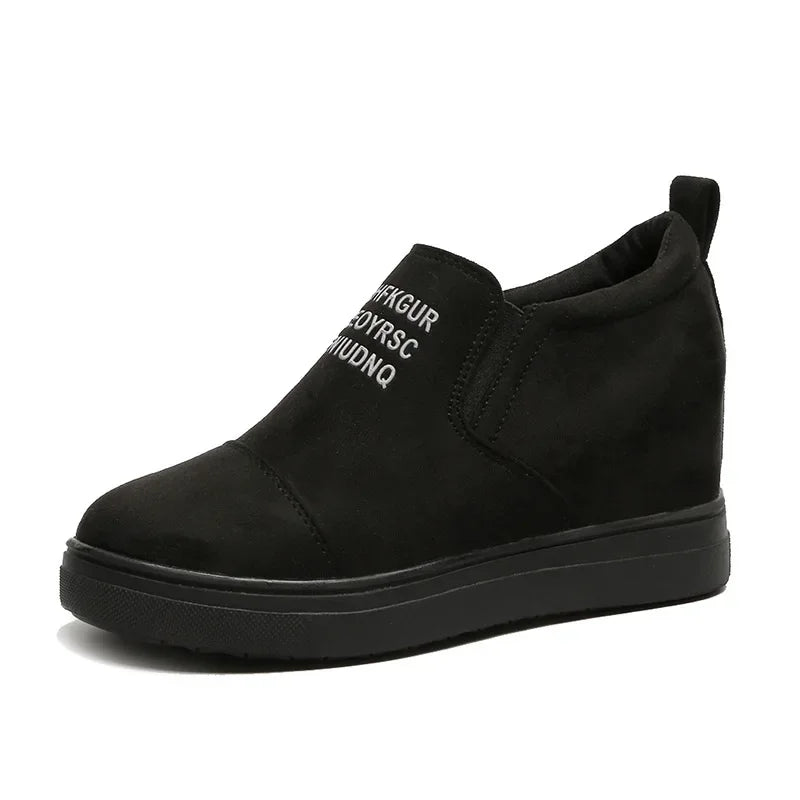 Women Ankle Boots Wedges Vulcanized Platform Autumn Female High Heel Height Increasing Shoes Ladies Fashion Casual Plus Size741