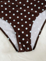 Sexy Black Polka Dot Print Bikini Set 2026 Women Pleate Push Up Drawstring Side High Waist Swimsuit Beach Bathing Suit Swimwear