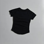 Women's Quick-Drying Short-Sleeved Yoga Sports T-Shirt Summer Outdoor Fitness Running Gym Training Wear Comfortable Breathable G