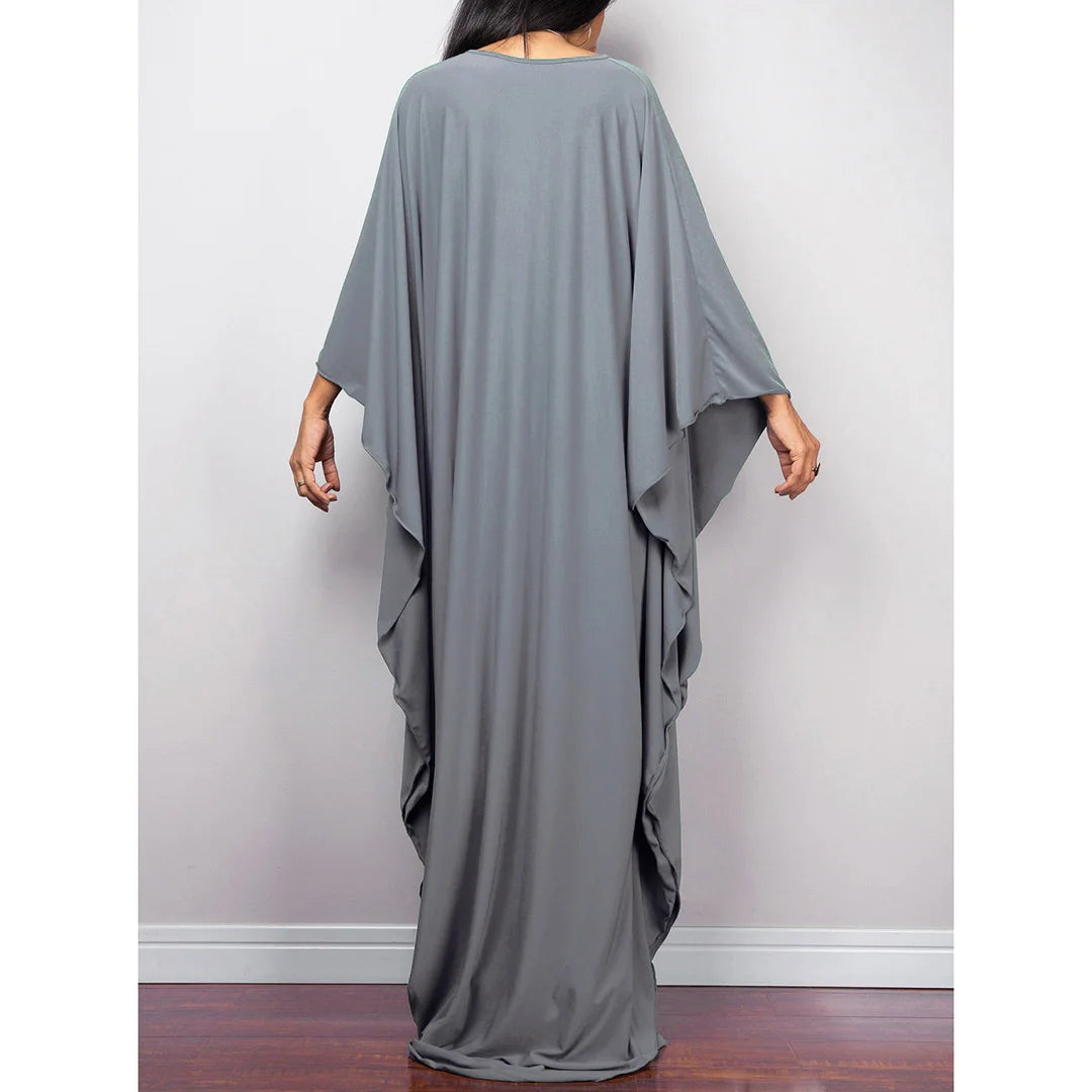 Greek Goddess Long Dress Batwing Sleeve Tunic Beach Cover Up Cover-ups Beach Dress Beach Wear Beachwear Kaftan Maxi Dress V4427