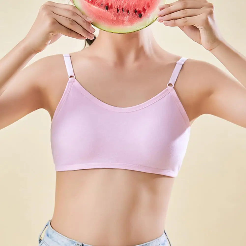 No Underwire Comfort Everyday Bra Women's Wirefree Padded Bra Seamless Full Coverage Cotton Bralette with Adjustable Strap