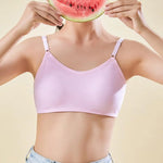 No Underwire Comfort Everyday Bra Women's Wirefree Padded Bra Seamless Full Coverage Cotton Bralette with Adjustable Strap