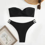 Sexy Two Pieces Swinsuit 2024 New Women's Thong Bikini White Swimwear Summer Beachwear Bathing Suit Brazilian Bikinis Sets