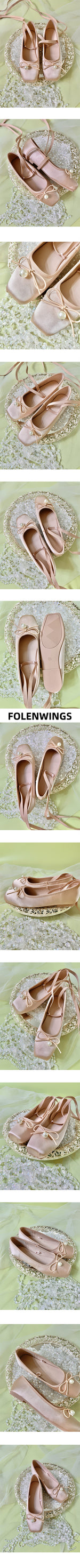 2025 Summer Cute Square Toe Ballet Flats Shoes Women with Riband Sweet Satin Slip On Comfortable sole Office Lady Daily Shoes