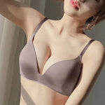 2Pcs/Set Push Up Bra Padded Bras For Women Non-wire Brassiere Sexy Lingerie Solid Color 3/4 Cup Underwear Comfort Intimates