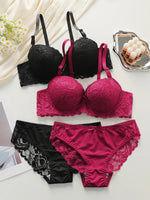 2-piece set of colorful lace combination for gathering and lifting daily bras lingerie set for women sexyLingerie 2 sets A2155