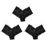 3pcs Sexy Lace Transparent Panties Women Briefs Low Waist Soft Lingerie Comfortable Female Underwear Girls Intimates Panties