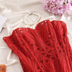 Toucheart Hot Girl Suspender Sexy Top with Fishbone Corset Intimate Hollow See-through Lace Classic Romantic Retro Palace Corset